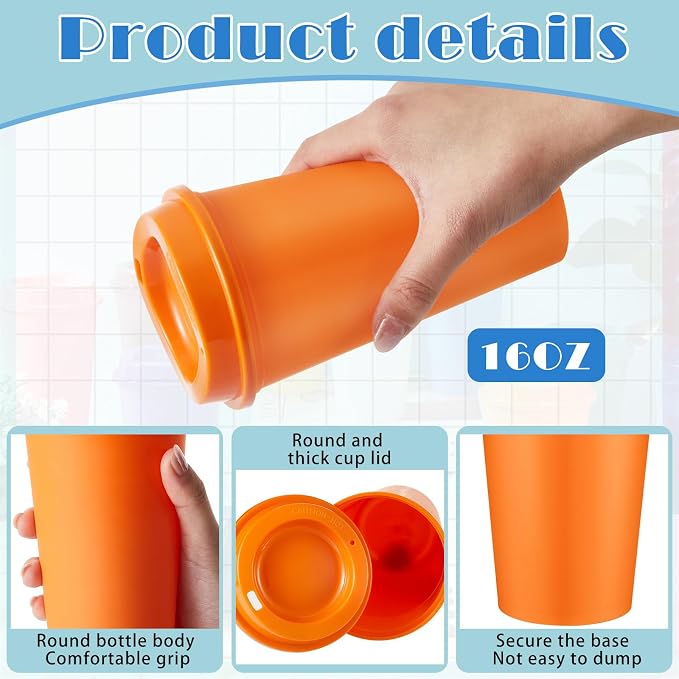 FillTouch 24 Pcs 16 oz Reusable Coffee Cups - Image 3