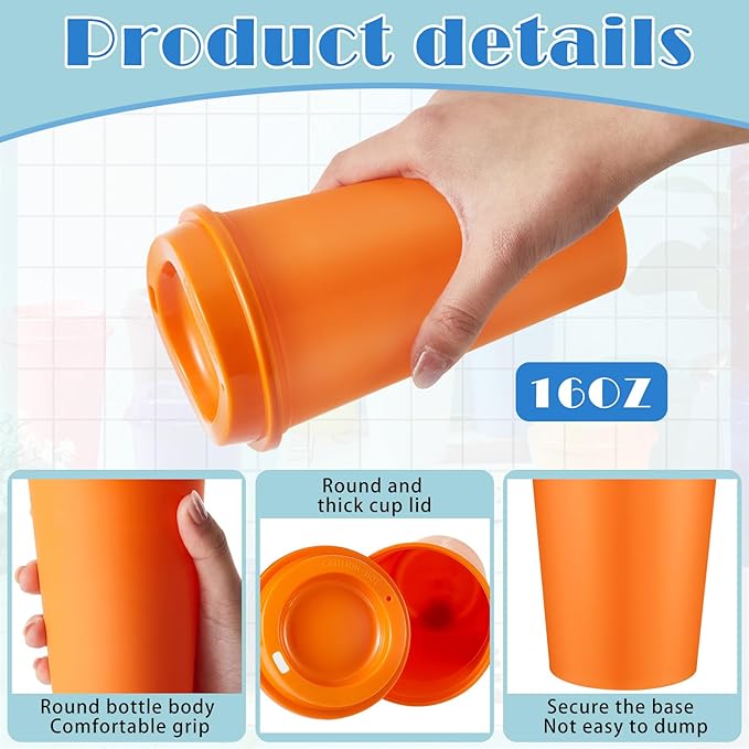 FillTouch 12 Pcs 16 oz Reusable Coffee Cups - Image 3