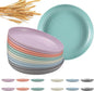 HEYCOME 12 Pcs Unbreakable Deep Dinner Plates Set, 10 inch Reusable Plastic by StayHealthyStayHappy