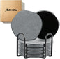 Azhou 6Pcs Absorbent Diatomaceous Earth Coasters Set by Azhou