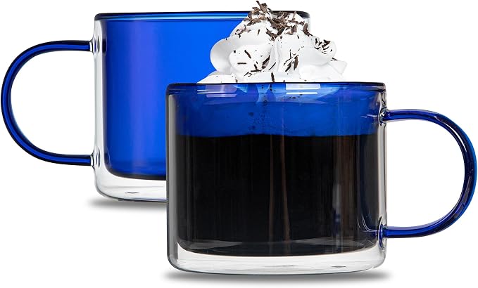 Restaurantware Coffee Cups 12 Pack of 11 oz Double Wall Glass Insulated Coffee - Image 2