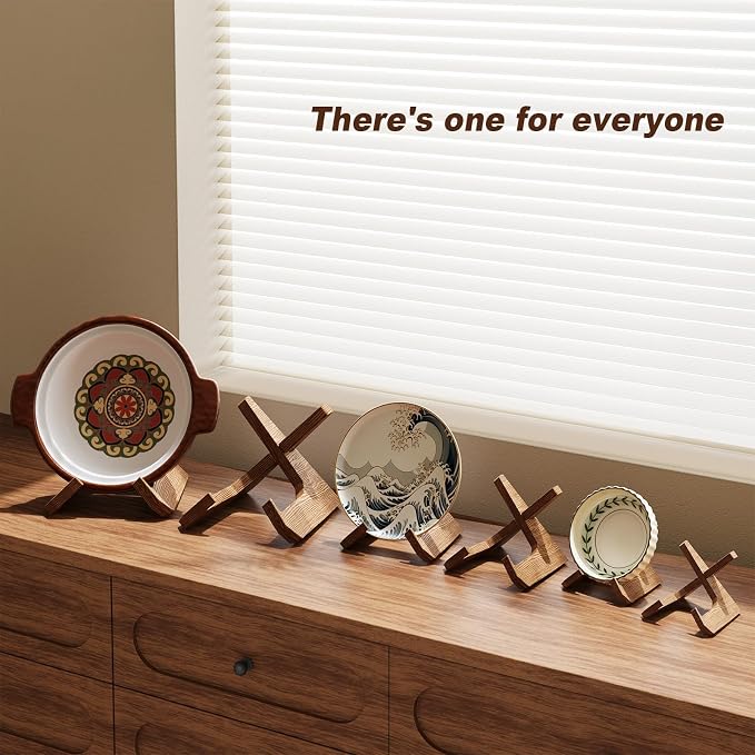 Adjustable Large Bowl Stands for Display 12 Inch Heavy Duty, Extra Wooden Plate - Image 5