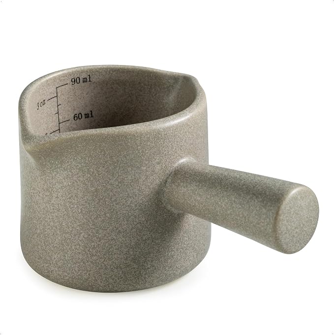 Espresso Cup 3 OZ, Ceramic Espresso Measuring Cup, Double Spouts | Espresso by YHOSSEUN