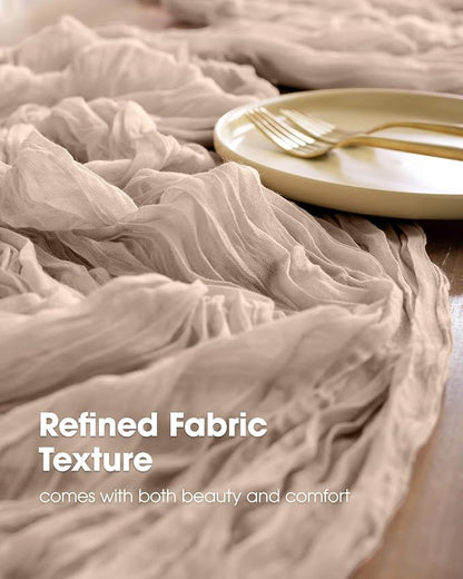 Pureegg 3-Pack Cheese Cloths Table Runner, Baby Shower, Wedding and Farmhouse - Image 3