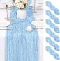 6 Pack Baby Blue Cheesecloth Table Runner 17x108 Inch Semi Sheer Boho Gauze by Unknown