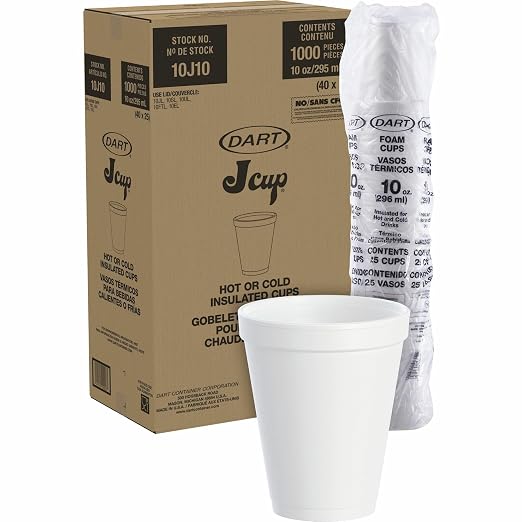Dart 10J10 Foam Drink Cups, 25 per Bag - Image 2