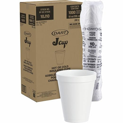 Dart 10J10 Foam Drink Cups, 25 per Bag - Image 2