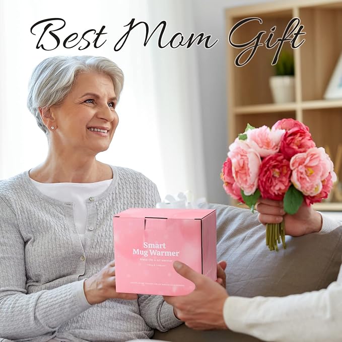 Coffee Mug Warmer & Best MOM Ever Mug Set, Electric Cup Warmer - Image 5