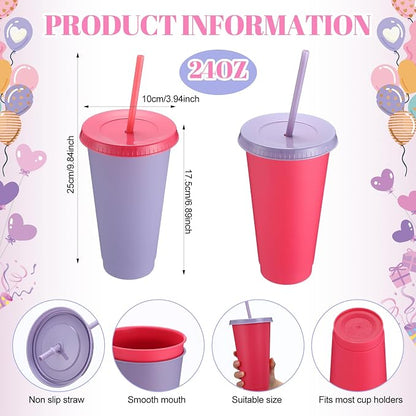 Honeydak 30 Pack Tumbler with Straw and Lid Bulk Cups - Image 3