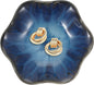 uxcell 1Pcs Ceramics Jewelry Plate, Lotus Leaf Shape Key Holder Bowl for Entryway Table Decor Small Ring Tray Dish Gift for Women Girlfriend, Blue