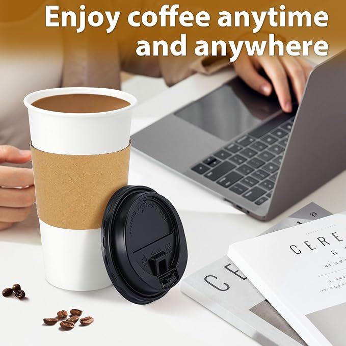 Clawsoff 50 Pack 20 oz Disposable Coffee Cups - Image 4
