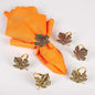 wonlex Thanksgiving Napkin Rings Set of 6, Brass Maple Leaf Napkin Rings Holder by wonlex