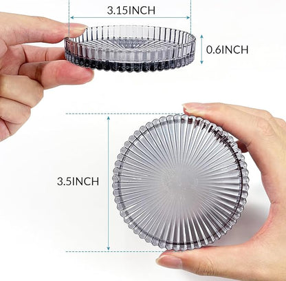 6 Pcs Modern Clear Coasters, Crystal Coaster, Glass Coasters | Coasters - Image 2