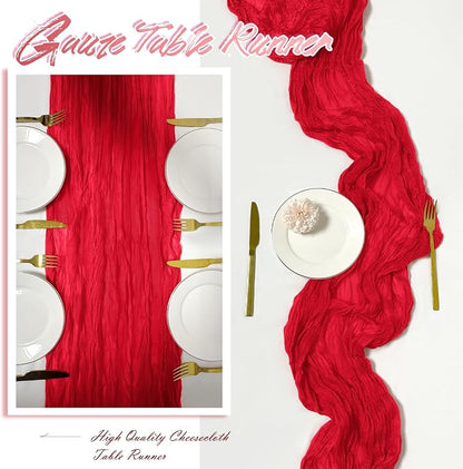 30 Pack Red Cheesecloth Table Runner 17 x 108 inch Cheese Cloth Table Runners - Image 6