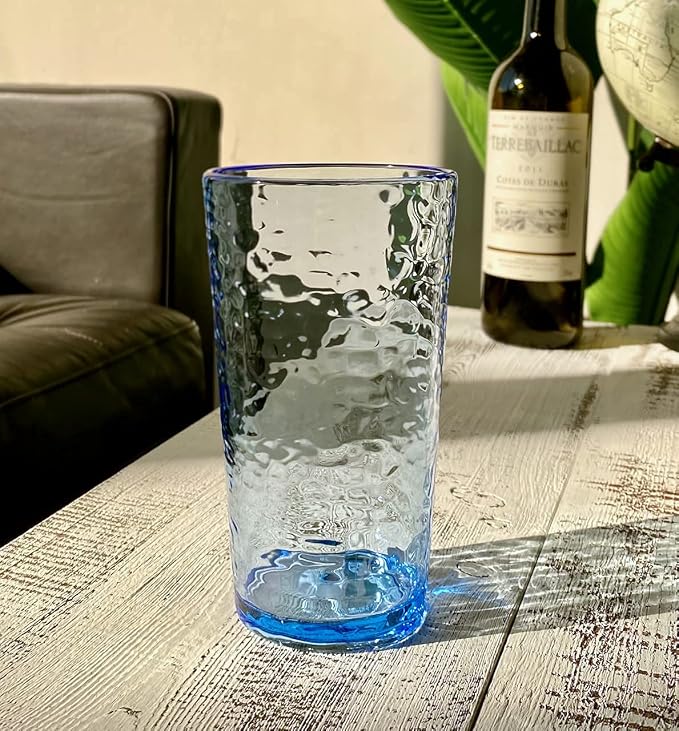 KLIFA- NICE- 20 ounce, Acrylic Highball Drinking Glasses, Stackable Plastic - Image 4