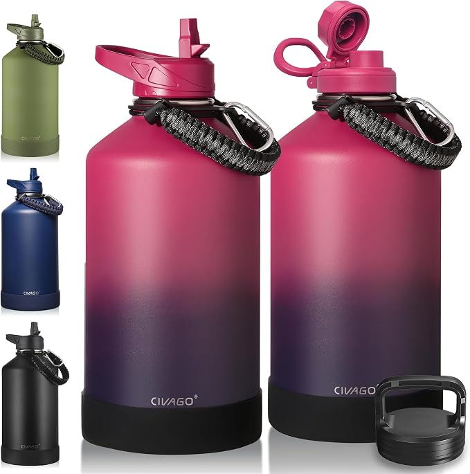 CIVAGO Gallon Insulated Stainless Steel Water Bottle by CIVAGO