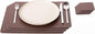 Nikalaz Set of Small Brown Placemats and Coasters, 4 Table Mats and 4 Coasters, Recycled Leather, Place Mats 15.75'' x 11.8'' and Coasters 3.9'' x 3.9''