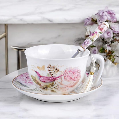STP GOODS Bone China Tea/Coffee Cup and Saucer in Gift Box Fine Set of One - Image 8