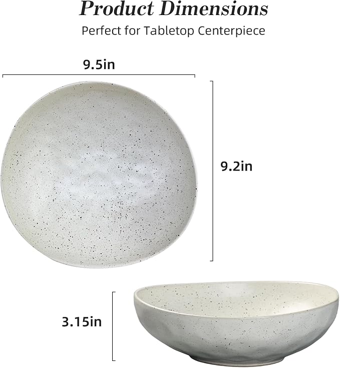 salomayes Wabi-Sabi Ceramic Decorative Bowl, Matte Off-White Catchall Bowl | - Image 2