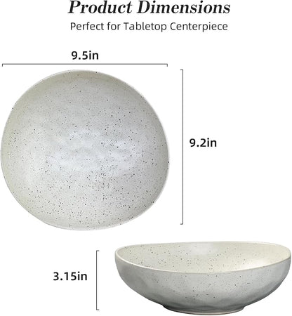 salomayes Wabi-Sabi Ceramic Decorative Bowl, Matte Off-White Catchall Bowl | - Image 2