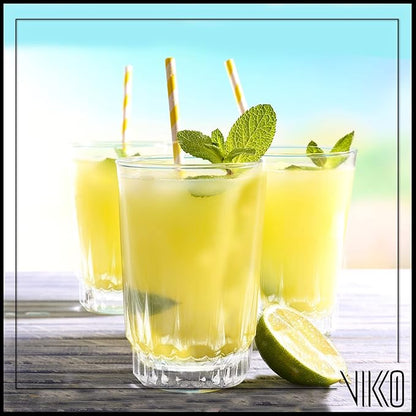 Vikko 5 Ounce Juice Glasses, Heavy Base SMALL Glassware for Drinking Orange Juice, Water, Perfect Cup for Children, Tasting, and Small Portions, Set of 6 Crystal Clear Glass Tumblers