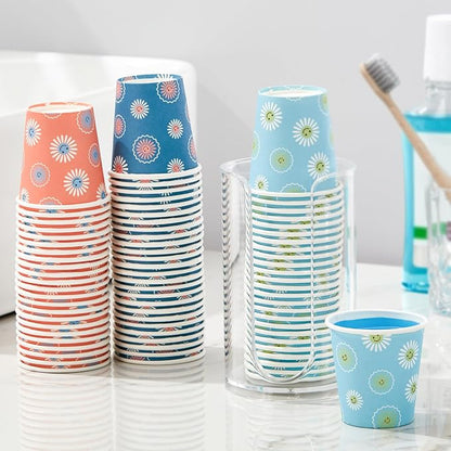 SIUQ 600 Pack 5 oz Paper Cups Disposable Small Bathroom Mouthwash Cups | Daisy - Image 7