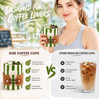 Shelprojsu 10oz Ceramic Travel Coffee Mug, Ceramic Mug - Image 4