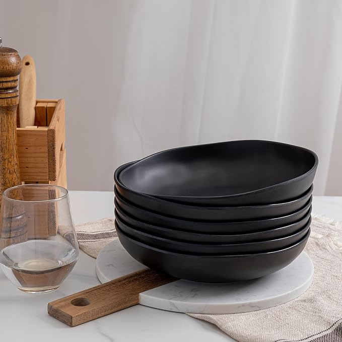 Melamine Bowls Set, 9” Large Pasta Bowl Salad Bowl, Lightweight Unbreakable - Image 4