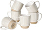 LE TAUCI Coffee Mugs 16 oz, Ceramic Mug Set, Embossment Cups by LETAUCI