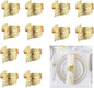 14K Gold Napkin Rings Set of 12, Metal Leaf Gold Napkins Rings Holder Buckles by FAZKAR