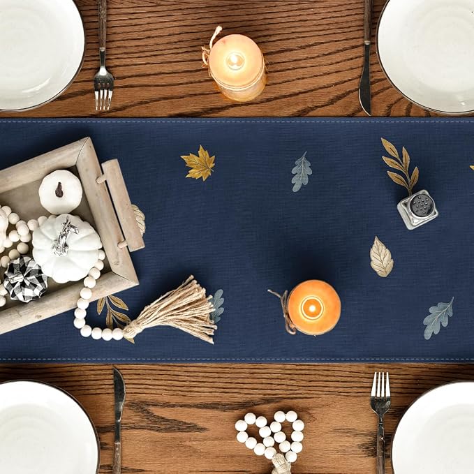 Artoid Mode 210 GSM Fall Table Runner 13x90 Inch Home Party Decor | Pumpkin - Image 4