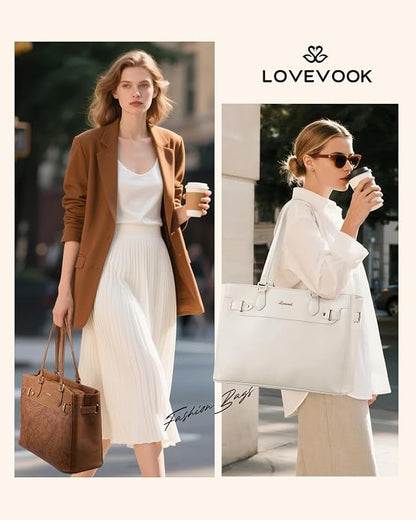 LOVEVOOK Laptop Tote Bag for Women Work, Teacher Tote Bag - Image 2