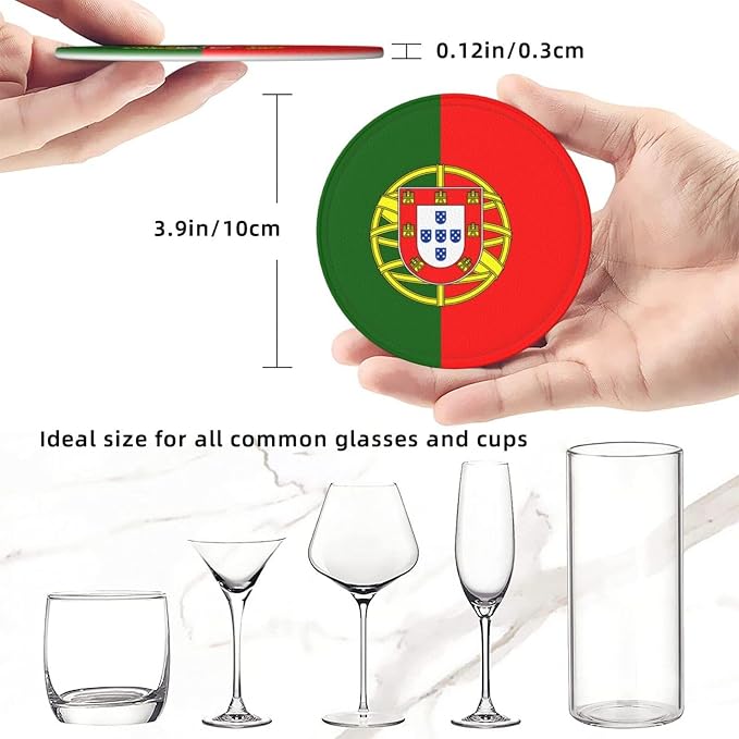 Portugal Flag Coasters for Drinks - Image 3