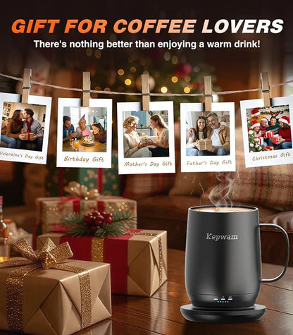 Kepwam Self-Heating Coffee Mug T2, 16oz Electric Heated Mug Hot Up to 149℉ | No - Image 7