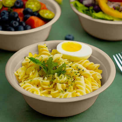 JINVOGREEN 200 Count 16 oz Paper Bowls, Disposable Compostable Bowls, Heavy - Image 6