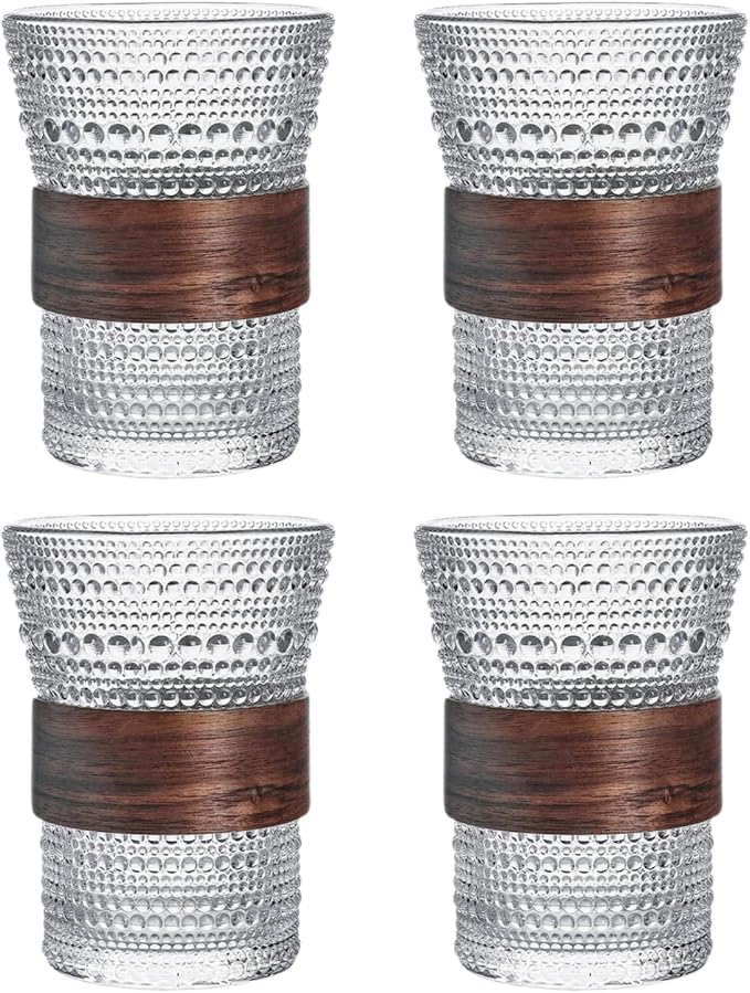 Polka Dots Glass Coffee Mug | 4-Pack by Boxonly