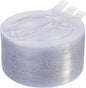 I00000 144Pcs Silver Glitter Dessert Plates Set, Includes 72Pcs Plastic Dessert Plates 7.5",72Pcs Silver Forks 7.4", Plastic Salad Plates for Birthday, Wedding & Party