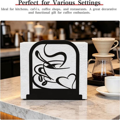 Modern Standing Napkin Holder for table, Coffee time Theme Style Napkin Holder - Image 7