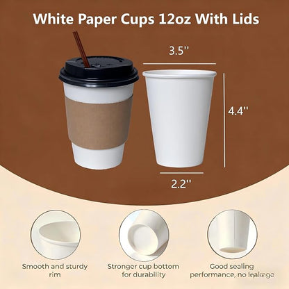 12oz Disposable Coffee Cups - Image 2