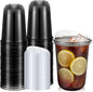 Ziliny 50 Sets Clear Plastic Coffee Cups by Ziliny