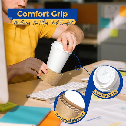 Fit Meal Prep 500 Pack 8 oz Disposable Coffee Cups - Image 5