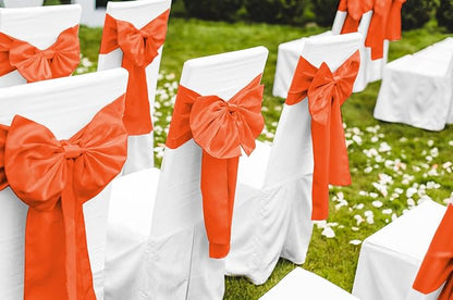 12 Pack Orange Satin Table Runner 12 x 108 Inch Long Premium Table Runners - Image 5
