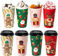 Fit Meal Prep 50 Pack 16 oz Christmas Disposable Coffee Cups by FMPBRANDS
