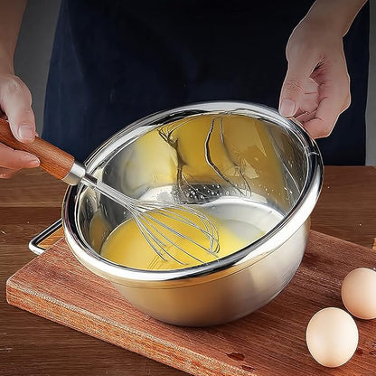 meleg otthon Stainless Steel Mixing Bowl, 11QT Salad Bowl, Metal Bowls, Stainless Steel Basin, Heavy Duty Deeper Edge Mirror Finish Dishwasher Safe Bowl (3XL)…