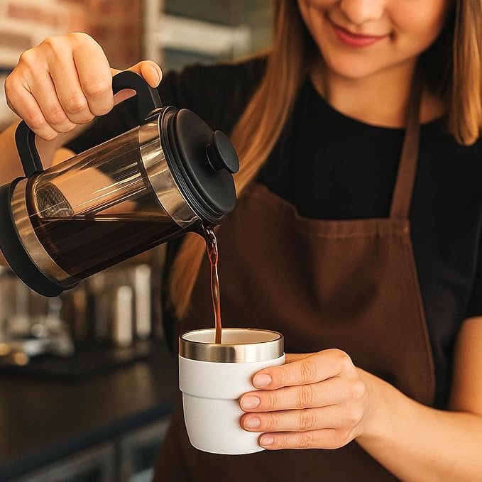 Zenbo 4 oz Espresso/Coffee Cups, Ceramic-Lined Double Wall Vacuum Insulated - Image 7