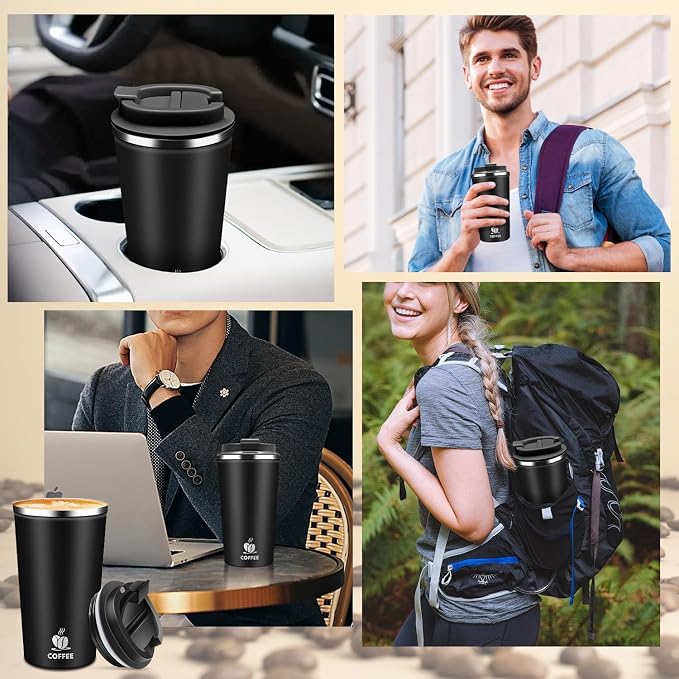 Insulated Travel Coffee Mug Reusable Coffee Tumbler Cup - Image 6