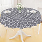 Smiry Round Plastic Table Cloth, Waterproof Vinyl Tablecloth with Flannel Backing for Round Tables, Wipeable & Spillproof for Dining, Camping, Indoor and Outdoor (60" Round, Grey)