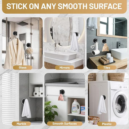 Large Suction Cup Hooks for Shower, Heavy Duty Rust-Resistant No-Drill Towel & - Image 4