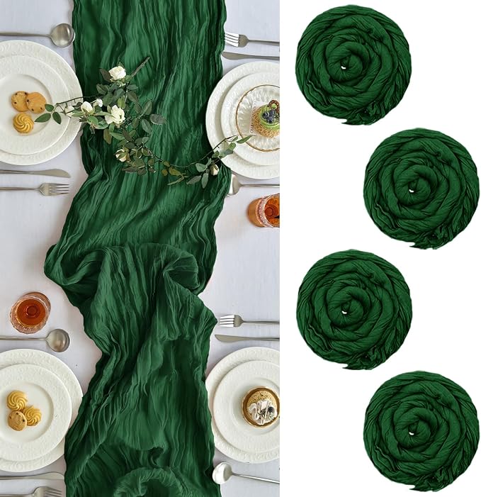 IVAPUPU Emerald Green Table Runner 120 Inch by IVAPUPU
