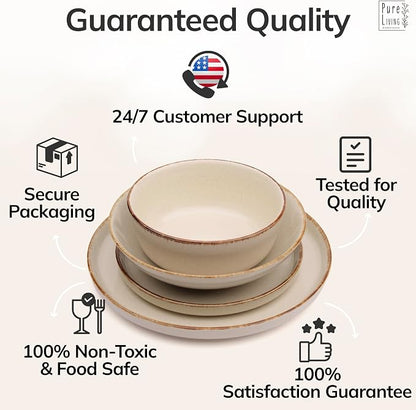 32 Piece Stoneware Dinnerware Set - Image 8